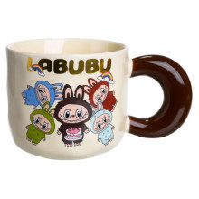 Чашка фарфоровая Labubu 400 (мл) подарочная кружка прикольная чашка для детей на подарок FM-21A (LG-FM-21A)