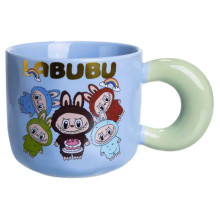 Чашка фарфоровая Labubu Bring Joy 400 (мл) подарочная кружка прикольная чашка для детей на подарок FM-22C (LG-FM-22C)