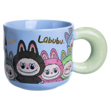 Чашка фарфоровая Labubu 400 (мл) подарочная кружка прикольная чашка для детей на подарок FM-22D (LG-FM-22D)