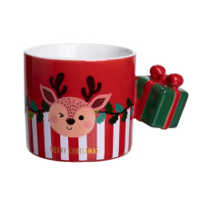 Чашка фарфоровая новогодняя Merry Christmas 400 (мл) Красная Yiwu FM-CS-49R (LG-FM-CS-49R)