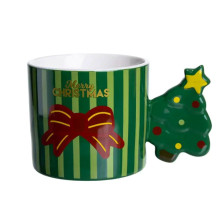 Чашка фарфоровая новогодняя Merry Christmas 350 (мл) Зеленая Yiwu FM-CS-51GR (LG-FM-CS-51GR)