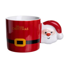 Чашка фарфоровая новогодняя Merry Christmas 350 (мл) Красная Yiwu FM-CS-51R (LG-FM-CS-51R)