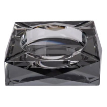 Скляна попільничка для сигарет 13х13х4 см попільничка квадратна настільна Сіра HP-4-131 (LG-HP-4-131)