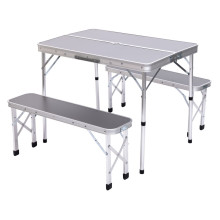 Комплект туристичний стіл + 2 лавки складні меблі Сірий Lugi JY-9060G (LG-JY-9060G) Комплект туристичний стіл + 2 лавки складні меблі Сірий Lugi JY-9060G (LG-JY-9060G)