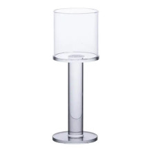 Підсвічник скляний на ніжці 6×16 см підсвічник келих декоративний прозорий HP-4-38M (LG-HP-4-38M)