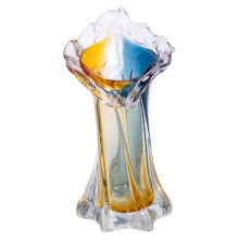 Декоративна скляна ваза для квітів 22 см фігурна ваза 200 мл Жовто-синя HP-9-6 (LG-HP-9-6) Декоративна скляна ваза для квітів 22 см фігурна ваза 200 мл Жовто-синя HP-9-6 (LG-HP-9-6)
