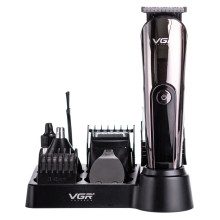 Набір для стрижки волосся 5 в 1 машинка, триммер та бритва Vgr V-107 (LG-HP-V-107)