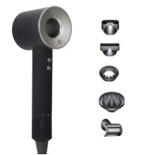 Фен стайлер для волосся 5 в 1 Supersonic Premium 1600 Вт 5 насадок 3 режими швидкості Сірий PH770G (LG-PH770G)