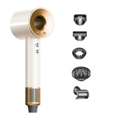 Фен стайлер для волосся 5 в 1 Supersonic Premium 1600 Вт 5 насадок 3 режими швидкості Білий PH770W (LG-PH770W)