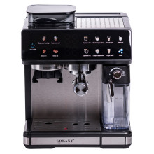 Кавоварка ріжкова 4в1 з кавомолкою 1800 Вт  резервуар 2,6 л  Sokany SK-04032 (LG-SK-04032)