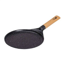 Алюмінієва млинцева сковорода з мармуровим антипригарним покриттям Ø 24 см, товсте дно MGC Black HP-4-428B (LG-2358506321)