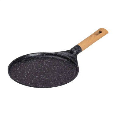 Алюмінієва млинцева сковорода з мармуровим антипригарним покриттям Ø 24 см, товсте дно MGC Black HP-4-428B (LG-2358506321)