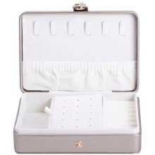 Скринька для прикрас з еко шкіри 16×11×4.7 см органайзер для ювелірних виробів HP-5-30GOLD (LG-HP-5-30GOLD)