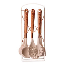 Набір кухонного приладдя на підставці 6 штук кухонні аксесуари Дерево YRUR8 (LG-2072862673) Набір кухонного приладдя на підставці 6 штук кухонні аксесуари Дерево YRUR8 (LG-2072862673)