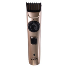 Машинка для стрижки волосся та бороди  на акумуляторі з насадками Золотистий VGR V-031 (LG-HP-V-031)
