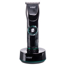 Професійна машинка для стрижки волосся та бороди з LED-дисплеєм та підставкою VGR V-256 (LG-HP-V-256)