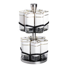 Набор для специй на подставке 12 шт 120 мл карусель для специй Белый HP-1315