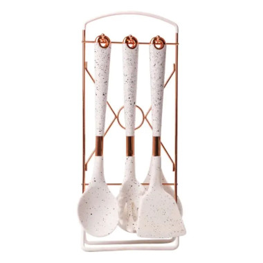 Набір кухонного приладдя на підставці 6 штук кухонні аксесуари Граніт YRUR7 (LG-2072862672)