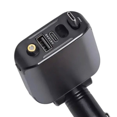 Автомобільний зарядний пристрій LED-проекція, зі швидкою зарядкою та висувним кабелем Type-C HP-E1 (LG-HP-E1)