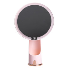 Зеркало скосметическое 18.5х10х29 см с подсветкой Розовое HP-10-1AP