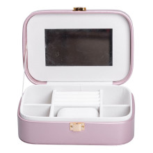 Скринька для прикрас з еко шкіри 20×14×7 см із дзеркалом органайзер для ювелірних виробів HP-5-32P (LG-HP-5-32P)