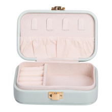 Скринька для прикрас з еко шкіри 12×7.5×4 см із застібкою органайзер для ювелірних виробів HP-5-34GR (LG-HP-5-34GR)