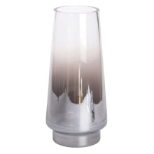 Стеклянная ваза для цветов 2.6 л декоративная прозрачная ваза для букета 30 см Серая HP-10-1