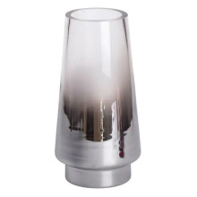 Стеклянная ваза для цветов 1.8 л декоративная прозрачная ваза для букета 25 см Серая HP-10-2