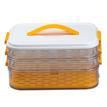 Контейнер для заморожування та зберігання продуктів 3-ярусний у холодильнику 16.5 см Помаранчевий HP50657 (LG-2203469140) Контейнер для заморожування та зберігання продуктів 3-ярусний у холодильнику 16.5 см Помаранчевий HP50657 (LG-2203469140)