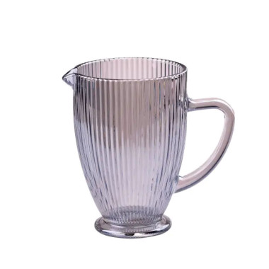 Глечик для напоїв ребристий 1,2 л з товстого скла блакитний HP7118BL (LG-2026398117)