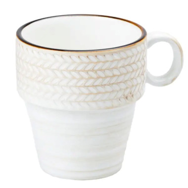 Чашка порцелянова 350 мл для кави чаю Біла HP23384 (LG-2183918577)