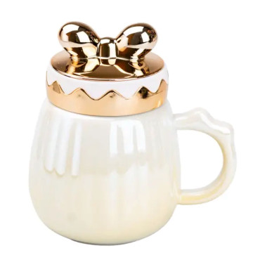 Чашка порцелянова 500 мл із кришкою Жовта HP7194Y (LG-2183918432)