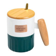 Чашка порцелянова з бамбуковою кришкою та ручкою 400 мл Зелена HP7204GR (LG-2183918477) Чашка порцелянова з бамбуковою кришкою та ручкою 400 мл Зелена HP7204GR (LG-2183918477)