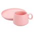 Чашка з блюдцем порцелянова 300 мл Рожева HP7209P (LG-2183918490)