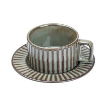 Чашка з блюдцем 250 мл порцелянова Графіт HP7210G (LG-2183918493) Чашка з блюдцем 250 мл порцелянова Графіт HP7210G (LG-2183918493)