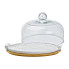 Тортівниця порцелянова зі скляною кришкою 29 см HP1204 (LG-HP1204)