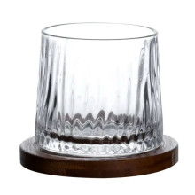 Склянка для віскі Dof 300 мл Jiga Rotating Rocks glass з бамбуковою підставкою HP1601 (LG-HP1601) Склянка для віскі Dof 300 мл Jiga Rotating Rocks glass з бамбуковою підставкою HP1601 (LG-HP1601)