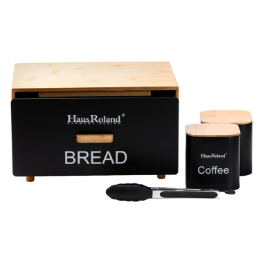 Кухонний набір для зберігання продуктів чорний HP33534B (LG-HP33534B)