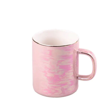 Чашка порцелянова Glaze 420мл у дзеркальній глазурі Рожевий HPCYM0763P (LG-2028662859)
