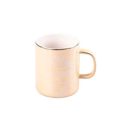 Чашка порцелянова Glaze 420мл у дзеркальній глазурі Жовтий HPCYM0763Y (LG-2028654091)