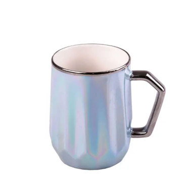 Чашка порцелянова Glaze 450мл у дзеркальній глазурі чашки для кави Блакитний HPCYM0885BL (LG-2028451199)