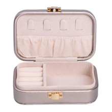 Скринька для прикрас з еко шкіри 12×7.5×4 см із застібкою органайзер для ювелірних виробів HP-5-34CR (LG-HP-5-34CR)