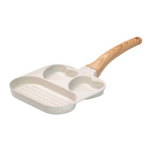 Сковорода квадратна порційна на 3 секції з антипригарним покриттям бежева HP39569W (LG-HP39569W)