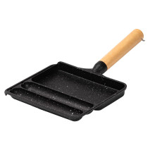 Сковорода прямокутна на 3 секції з антипригарним покриттям чорна HP39572B (LG-HP39572B) Сковорода прямокутна на 3 секції з антипригарним покриттям чорна HP39572B (LG-HP39572B)