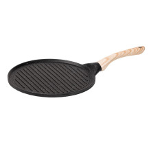 Сковорода гриль кругла Ø 26.5 см низька з гранітним покриттям чорна HP39581B (LG-HP39581B)