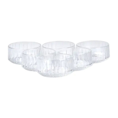 Салатниці порційні набір 6 штук скляні круглі прозорі HP522 (LG-2148787605)