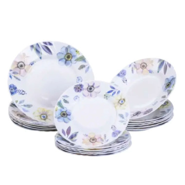 Столовий порцелянаовий сервіз на 6 персон 18 предметів Білий HP-7-717 (LG-2394098779)