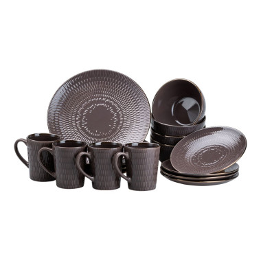 Столовий сервіз тарілок та чашок на 4 персони порцелянаовий • чашки 400 мл HP20344 (LG-2203468640)