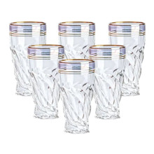 Скляні стакани набір із 6 штук по 250 мл синій HP567 (LG-2148787648) Скляні стакани набір із 6 штук по 250 мл синій HP567 (LG-2148787648)