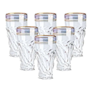 Скляні стакани набір із 6 штук по 250 мл синій HP567 (LG-2148787648)